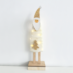 ^ "WOODEN SANTA" 12 MINI LED WW Λ/ΚΙΑ ΜΠ/ΡΙΕΣ (2AAA) IP20 9.5X5.5X34CM  -X05121419